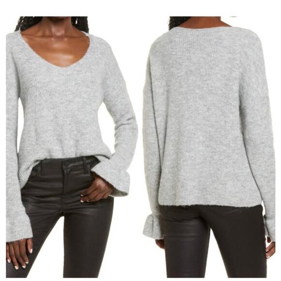 NWT Vero Moda Brushed Knit Bell Sleeve Sweater Black Size XS - Picture 2 of 5